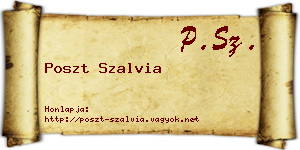 Poszt Szalvia névjegykártya